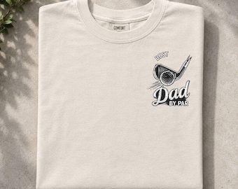 Camiseta "El mejor papá por par" de Comfort Colors, camiseta divertida para papá golfista del Día del Padre, camiseta para papá amante del golf, regalo de cumpleaños para papá, regalos de golf para el Día del Padre
