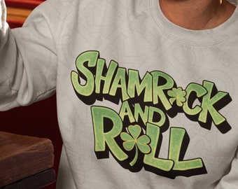 Shamrock and Roll Graffiti Design: St Patrick's Day PNG EPS (Digital Download)