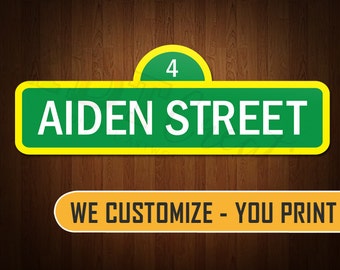 Customized Sesame Street Sign - KDCYP0001