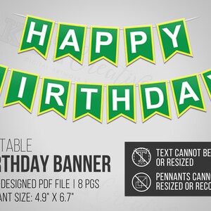 HAPPY BIRTHDAY Pennant Banner - Primary Colors - Printable Banners