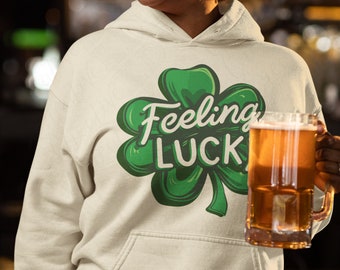 Feeling Lucky Clover Design: St Patrick's Day PNG SVG (Digital Download)