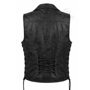 Chaleco de cuero pirata para hombre, estilo gótico, de capitán, renacentista, LARP, medieval, steampunk, para cosplay. imagen 7