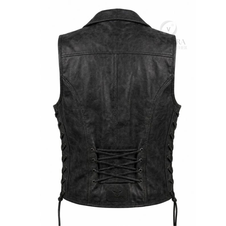 Chaleco de cuero pirata para hombre, estilo gótico, de capitán, renacentista, LARP, medieval, steampunk, para cosplay. imagen 7
