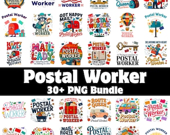 Pacchetto PNG per postini / Grafica per ufficio postale rurale / Grafica retrò per sublimazione su maglietta