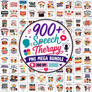 Speech Therapy PNG Bundle | Coffee Repeat Design | Rainbow Pathologist Life | Motivational Shirt Graphic
