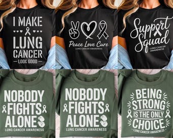 Ensemble PNG SVG de sensibilisation au cancer du poumon | Ruban blanc | Cadeau de soutien aux survivants | Fichier de sublimation