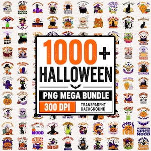 Halloween PNG Bundle | Dark Autumn Collection | Haunted Character Graphics | Pumpkin Ghost Witch Artwork