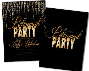 retirement party invitations etsy