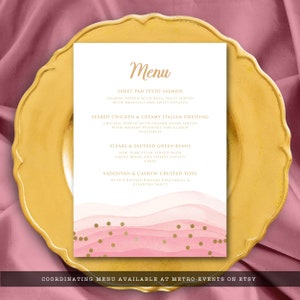 Pink and Gold Graduation Party Invitations: Watercolor Design (Corjl Template) image 9
