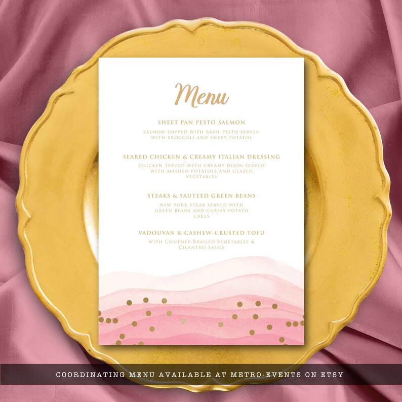Pink and Gold Graduation Party Invitations: Watercolor Design (Corjl Template) image 9