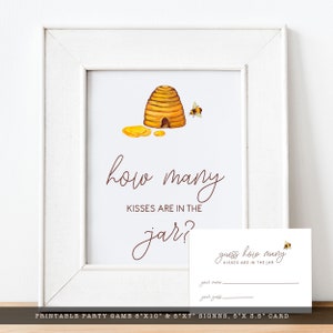 Bride To Bee, Bridal Shower Games, Guess How Many Kisses, Bachelorette Party Game, Printable Wedding Shower, Instant Download, Printable