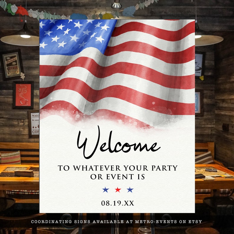 American Flag Food Menu Red and Blue Dinner Menu Dinner Etsy Hong Kong