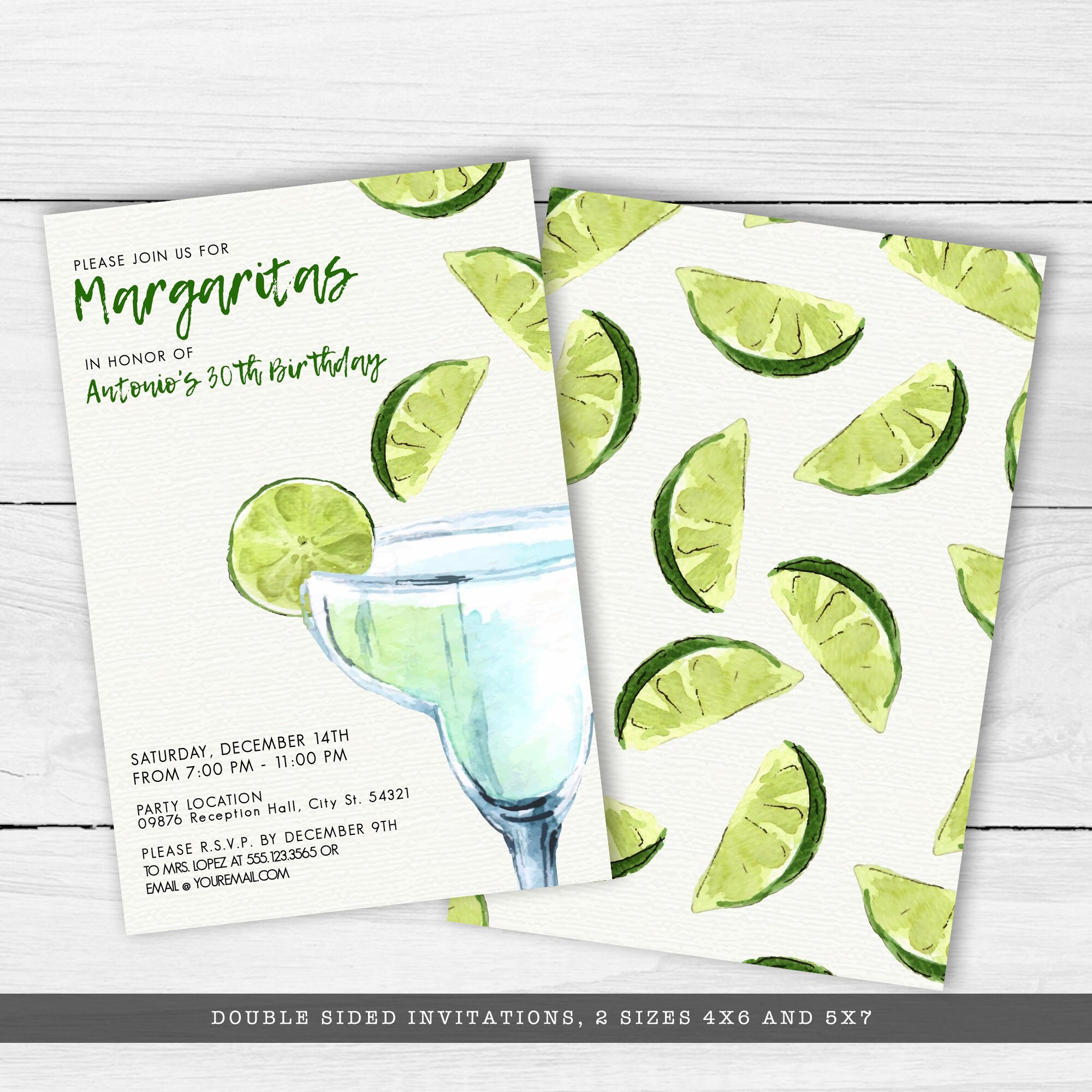 Margarita Party Invitation Printable Invitation Editable | Etsy