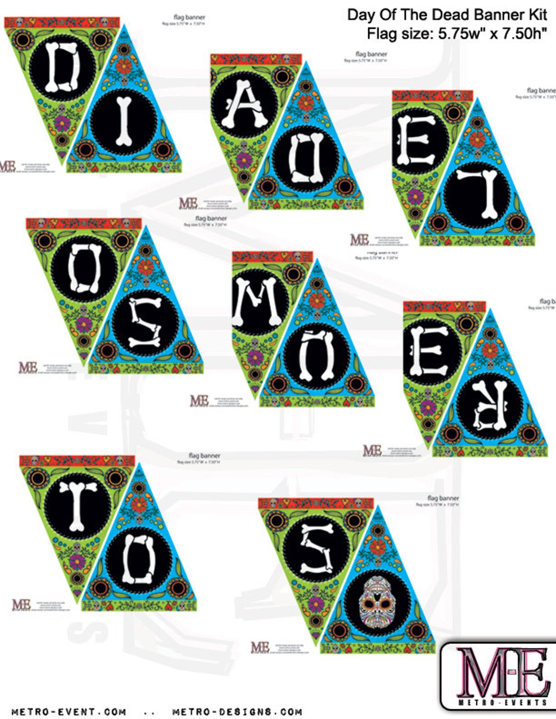 Day of the Dead Banner Halloween Banner Day of the Dead | Etsy