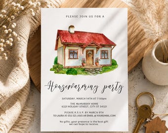 Housewarming Invitation Template, Editable Housewarming Party Invite, New Home Celebration Invitation, Home Sweet Home Invite