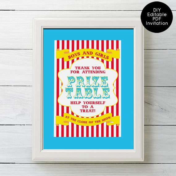 Carnival Signs, 51 Carnival Party Signs, Printable Carnival Signs, Carnival Birthday Signs, Editable Carnival Signs, Printable Birthday Sign Il_570xn