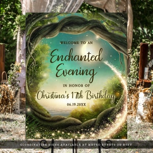 Enchanted Forest rsvp card, Enchanted RSVP Card, RSVP Card Template, Glitter RSVP card, Instant Download, Corjl Template, Enclosure Cards image 9