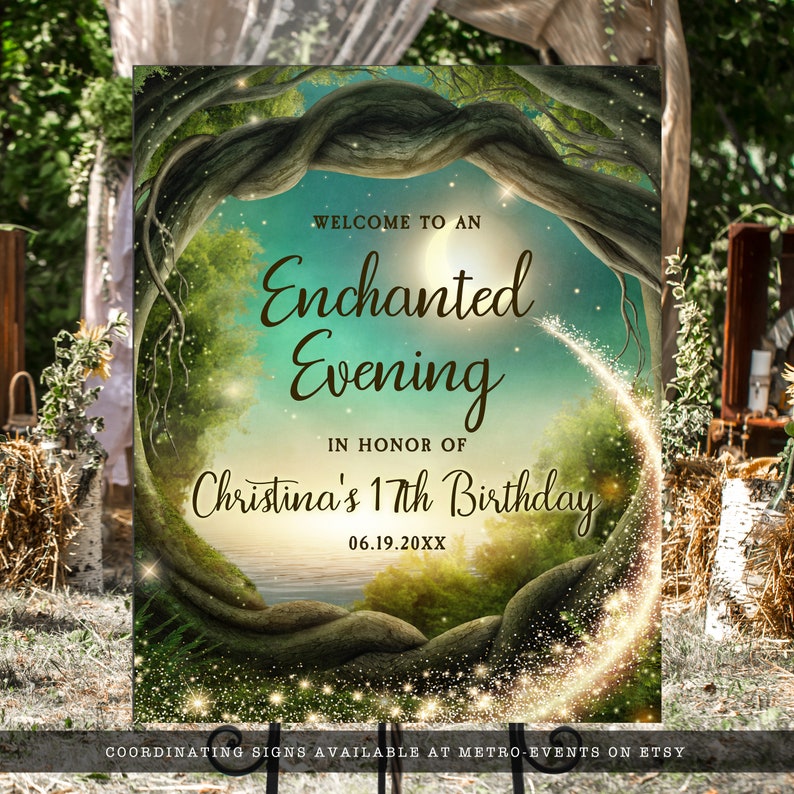 Enchanted Forest rsvp card, Enchanted RSVP Card, RSVP Card Template, Glitter RSVP card, Instant Download, Corjl Template, Enclosure Cards image 9