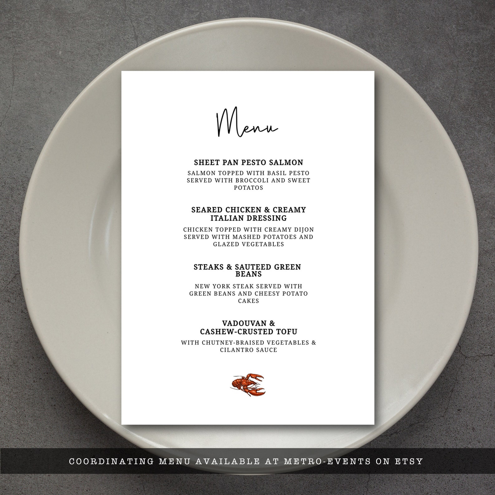 Lobster Drink Menu Sign Lobster Boil Signs Lobster Menu Etsy