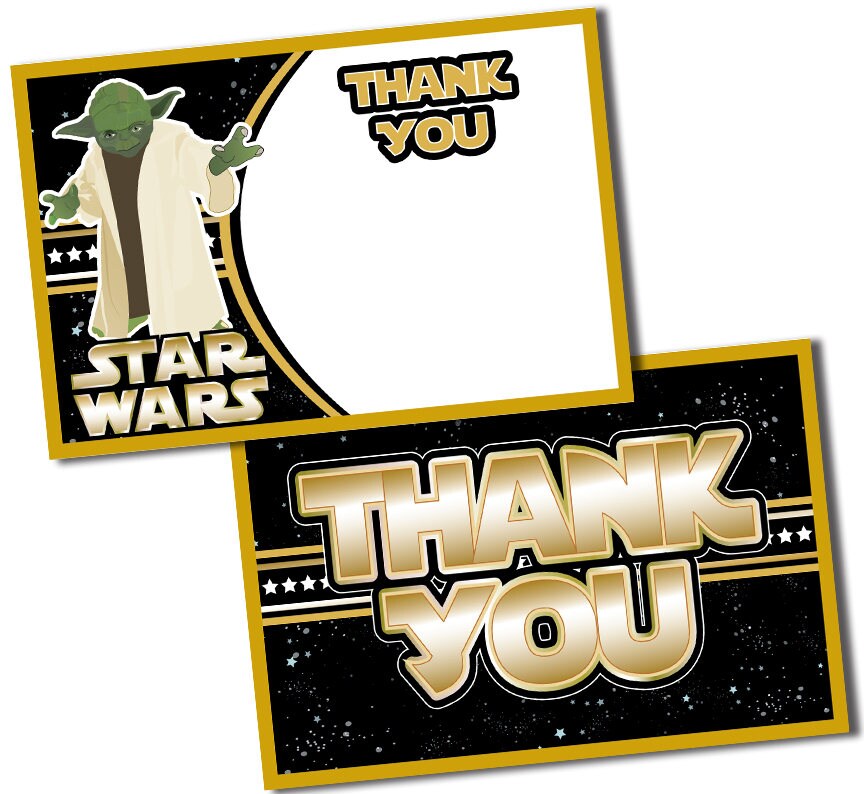 Star Wars Thank You Cards Star Wars cards Star Wars | Etsy