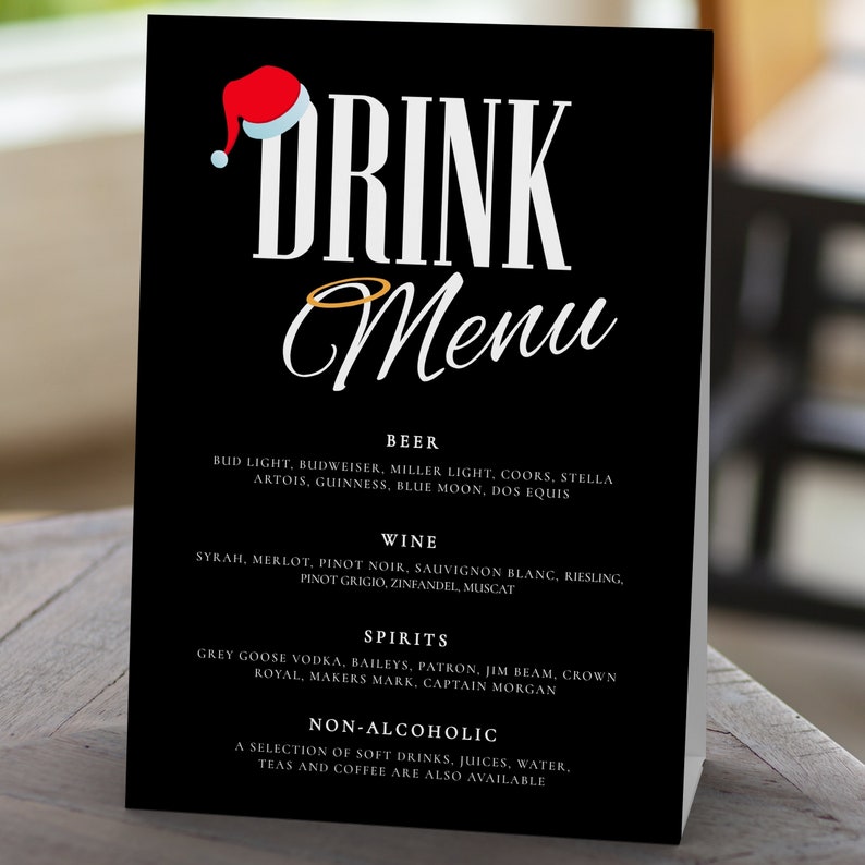Holiday Cocktail Signs Drink Menu Template Bar Menu Sign Etsy Holiday Cocktail Signs Drink Menu Template Bar Menu Sign Etsy