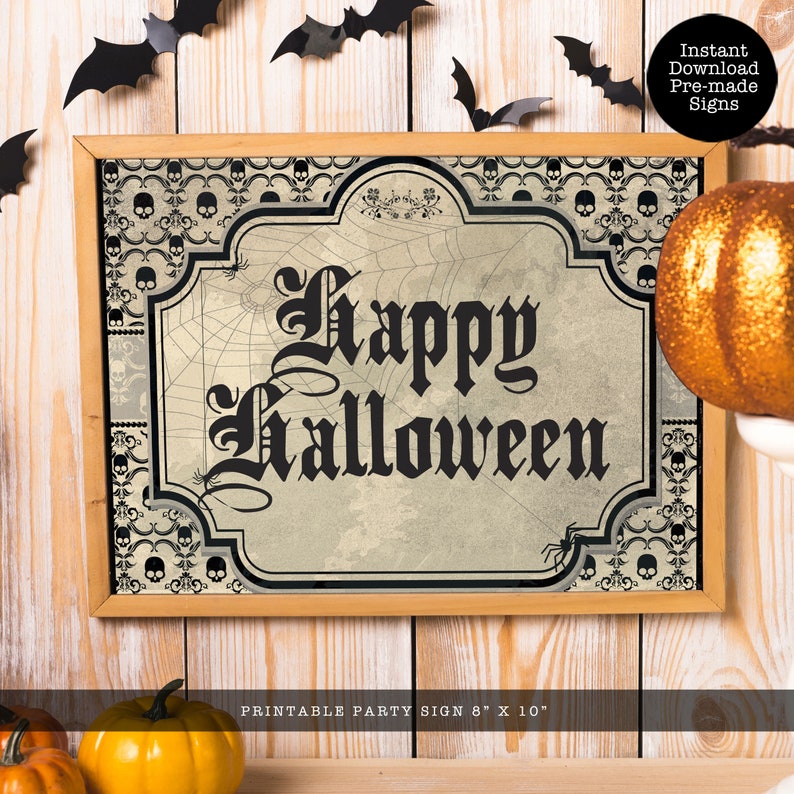 Halloween Signs, Halloween Party Signs, Classroom Signs, Party Signs, Halloween Decorations, Halloween Signs, Printable Party Signs image 2