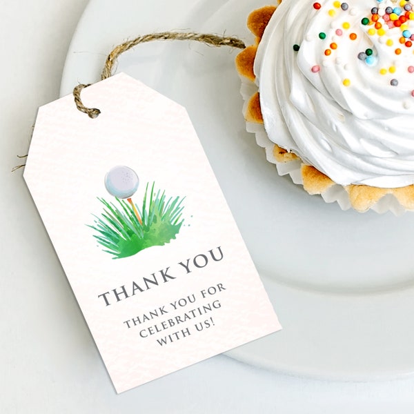 Golf Thank You Tags, Golfing Favor Tags, Golf Gift Tags, Editable Favor Tags, Corjl Template, Golfing Favor Tags, Custom Gift Tags, Par-Tee