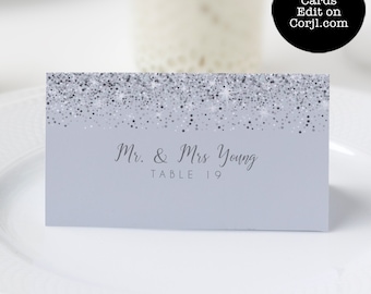 Ideal For Parties Or Weddings 100 Ocean Blue Blank Table Name Place Cards UK Card Crafts