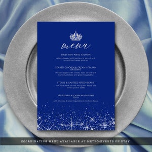 Blau Glitzer Prinzessin Willkommensschild: Sweet Sixteen Party (Corjl Template) Bild 6