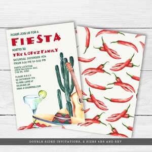 Fiesta Invitation Printable Invitation Editable Invitation | Etsy