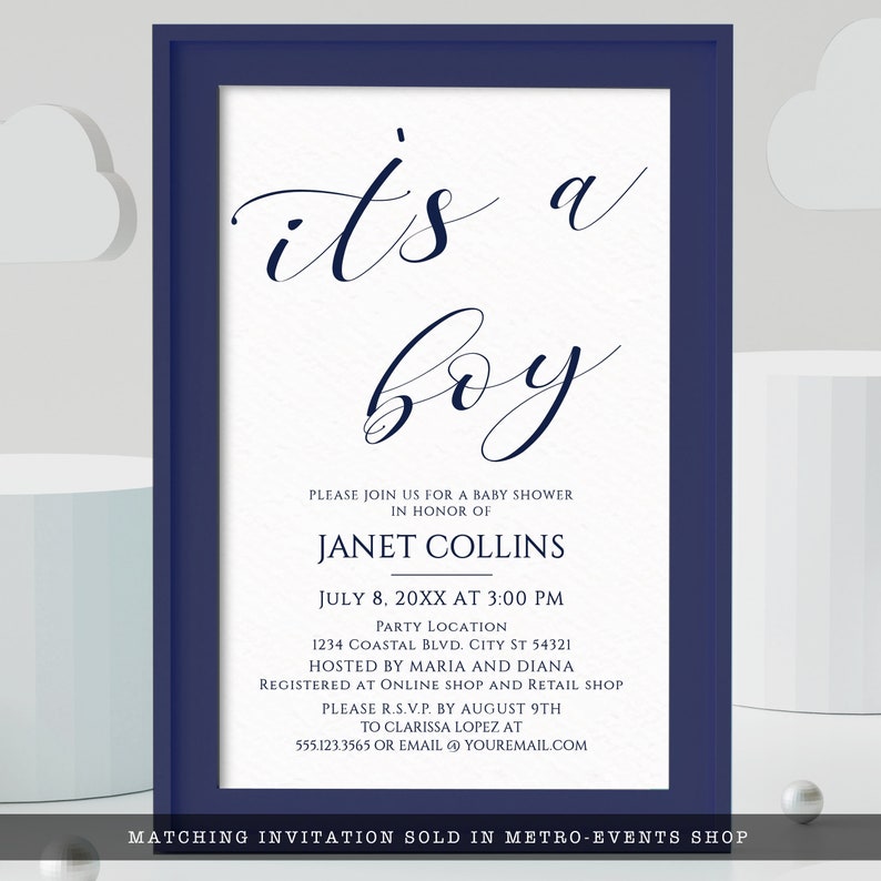 Navy Welcome Sign Printable Sign Custom Welcome Sign | Etsy