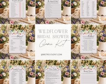 Botanische bruidsdouchespelletjes: Ontwerp met wilde bloemen (printbare download)