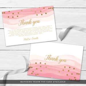 Blush Pink & Gold Welcome Sign: Watercolor Party Decor (Corjl Template) image 8