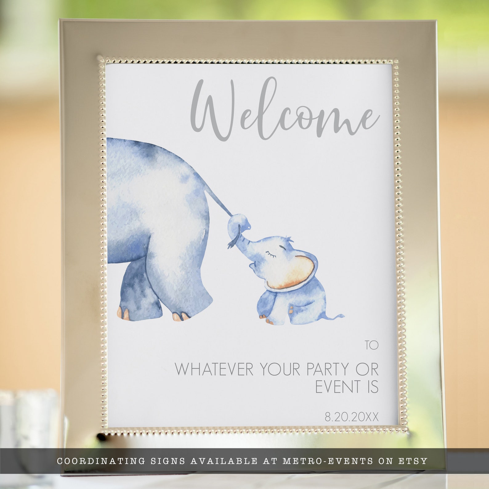 Elephant Favor Tag Baby Shower Gift Tags Printable Favor Etsy