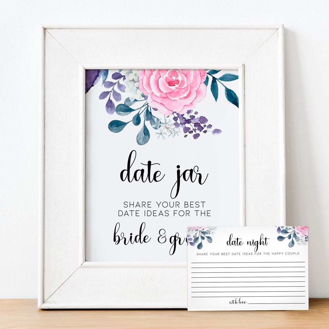 Printable Bridal Shower Pink and Purple Floral Printable - Etsy Printable Bridal Shower Pink and Purple Floral Printable - Etsy