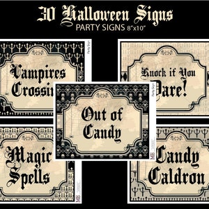 Halloween Signs, Halloween Party Signs, Classroom Signs, Party Signs, Halloween Decorations, Halloween Signs, Printable Party Signs image 3