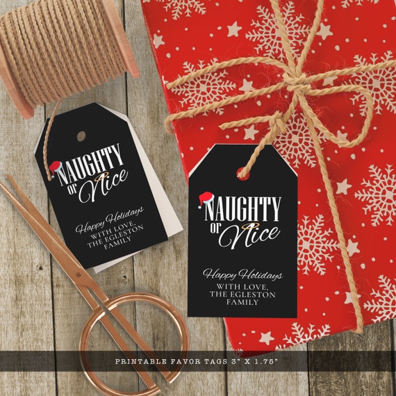 Naughty Christmas Printable Gift Tags (Instant Download)