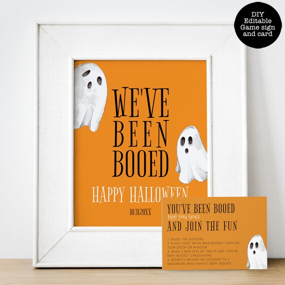 You've Been Booed Kit, You've Been Booed Printable, Halloween Boo Cards, Halloween Boo Kit, We've Been Booed, Booed Sign, Instant Download Il_570xn