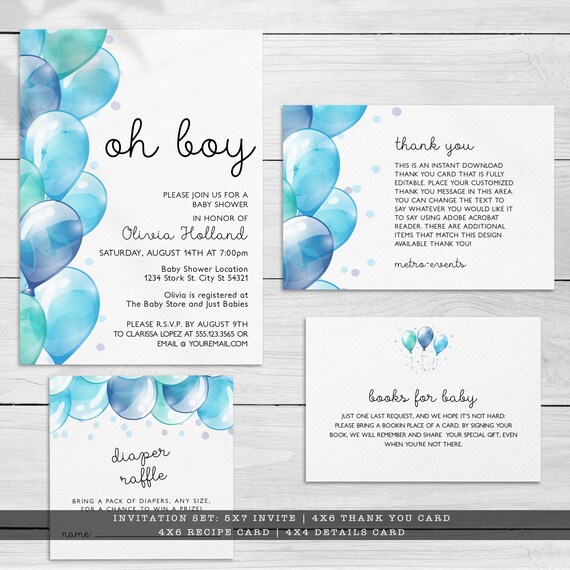 baby shower invitations and thank you cards