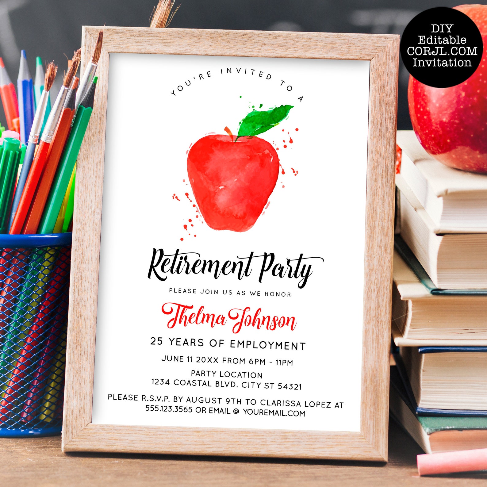 Teacher Retirement Party Invitations School Retirement Party - Etsy