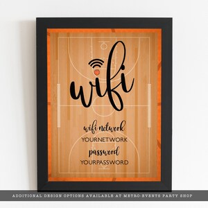 Vintage Baseball WiFi Password Sign, Editable WiFi Sign Template, Instant Download, Corjl Template, Printable Wifi Sign, Custom Wifi Sign image 9