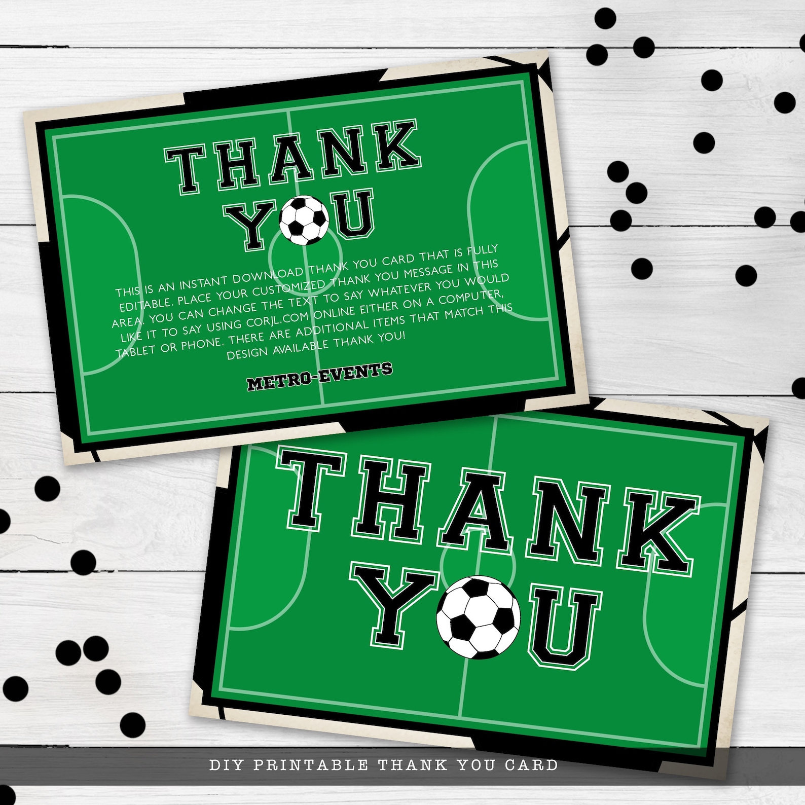 a-card-with-soccer-balls-on-it-and-a-thank-you-note-attached-to-the-front