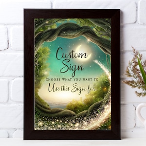 Enchanted Forest Custom Sign, Enchanted Evening Signs, Printable Party ...