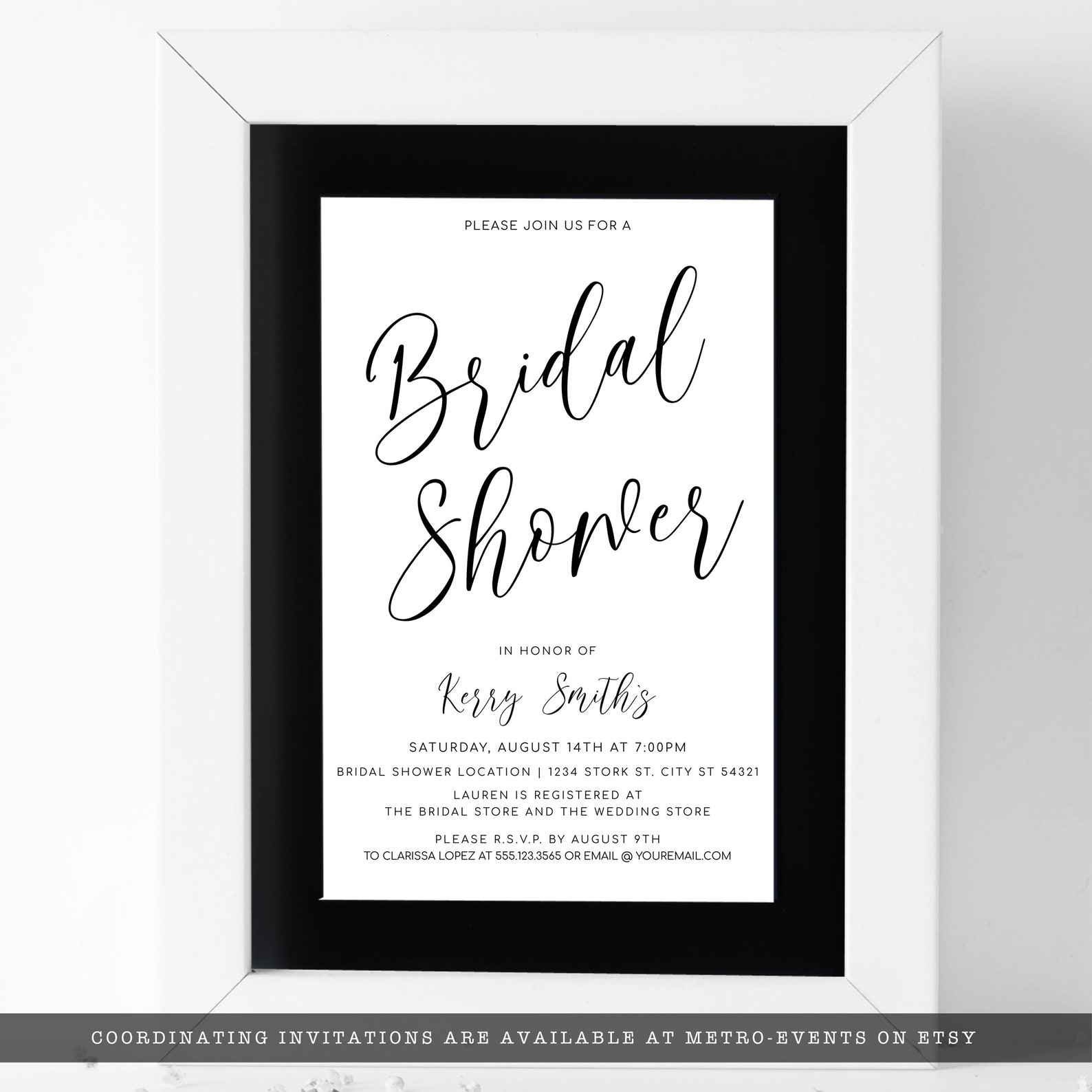 Black and White Sign Kit 10 Printable Wedding Signs Bridal Etsy