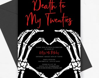 Printable 30th Birthday Death to My Twenties Invites Editable Death to my 20s Invitation Adios to my 20s Death to Youth Corjl Template