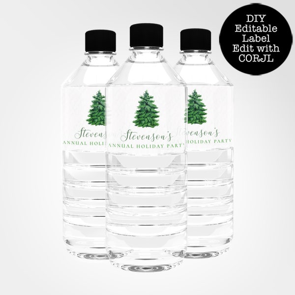 Holiday Bottle Label - Etsy