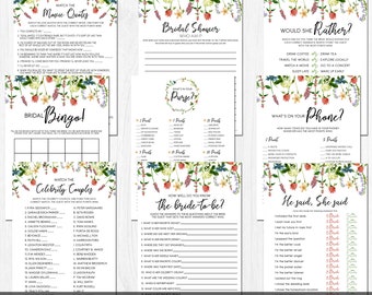 Giochi botanici per addio al nubilato: design con fiori selvatici (download stampabile)