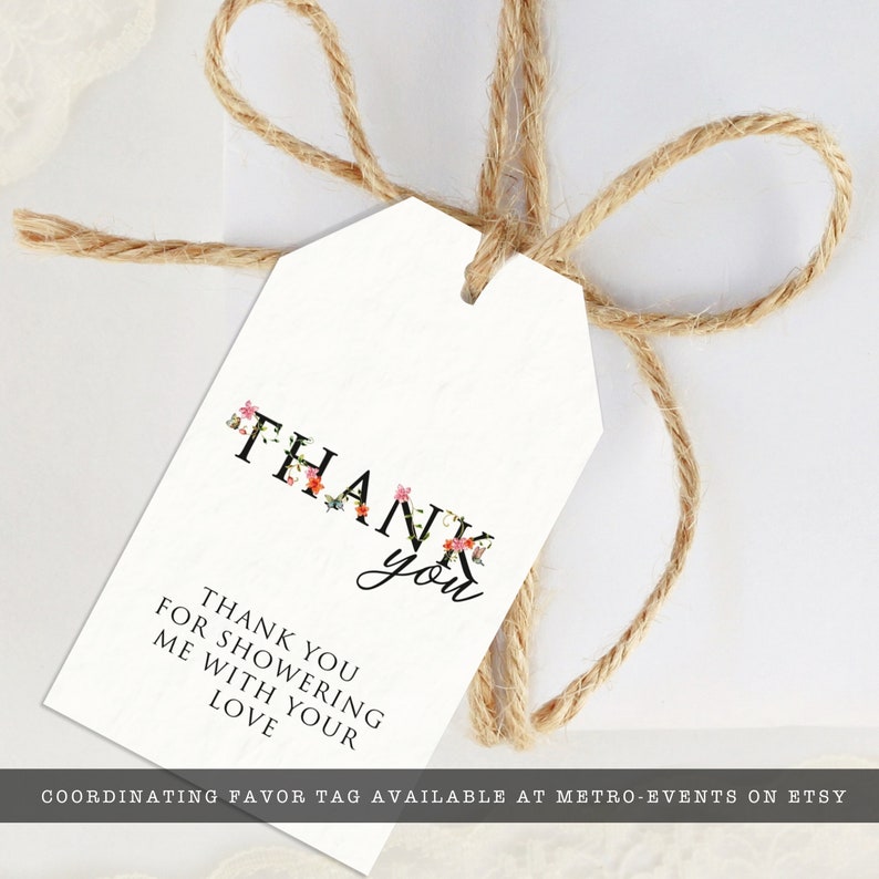 Editable Floral Thank You Cards Custom Thank You Cards Etsy
