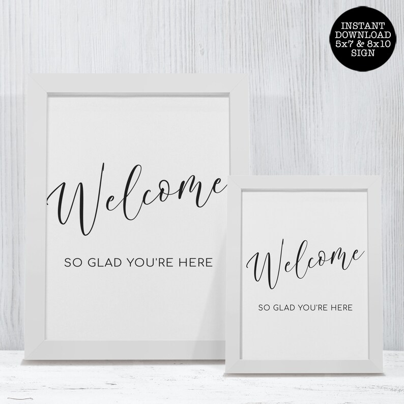 Black and White Sign Kit 10 Printable Wedding Signs Bridal - Etsy