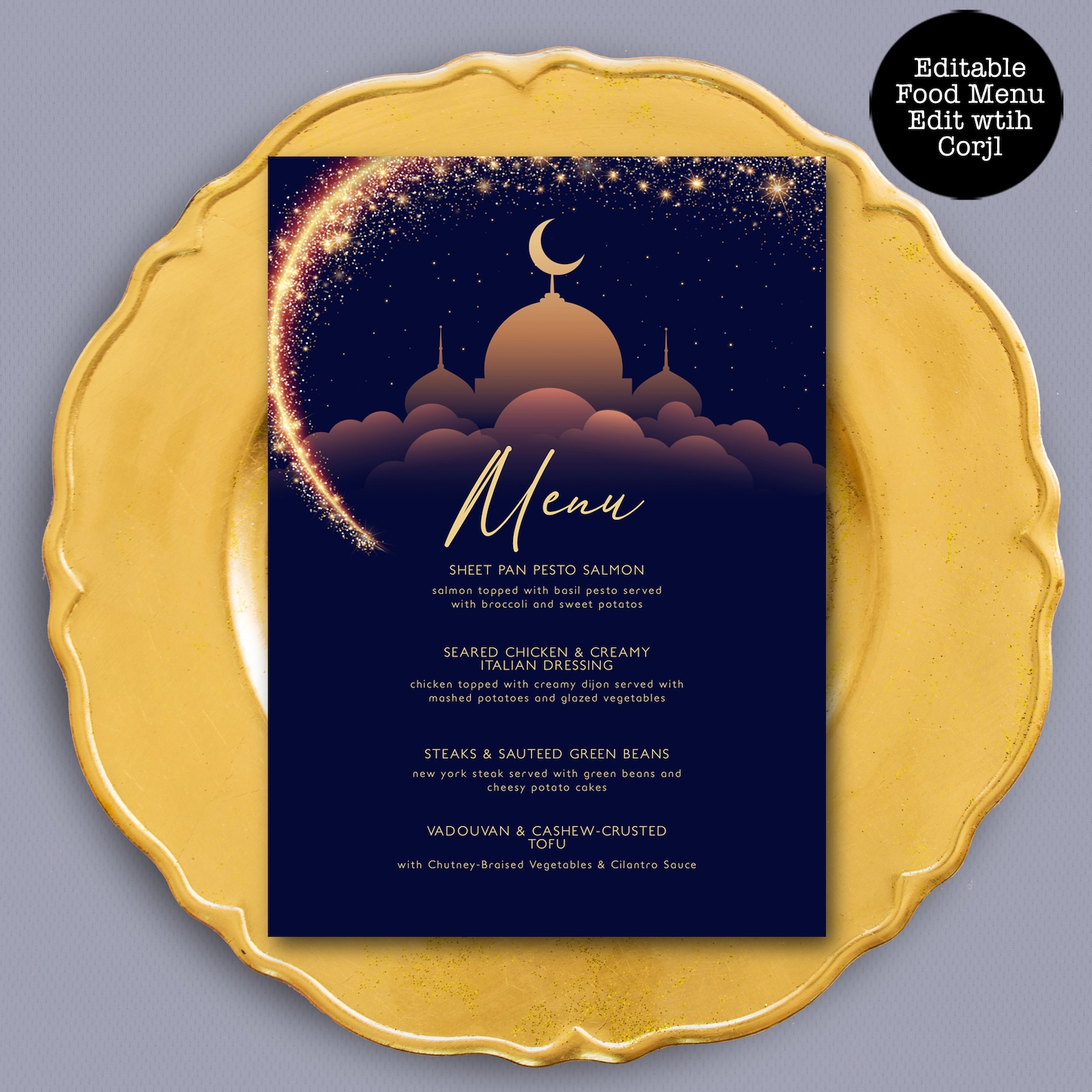 Arabian Night Dinner Menu Custom Arabian Meal Menu Food Etsy España
